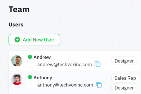 add your team to shopVOX with user profiles.